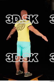0014 Whole body yellow shirt turquoise shorts brown shoes of…